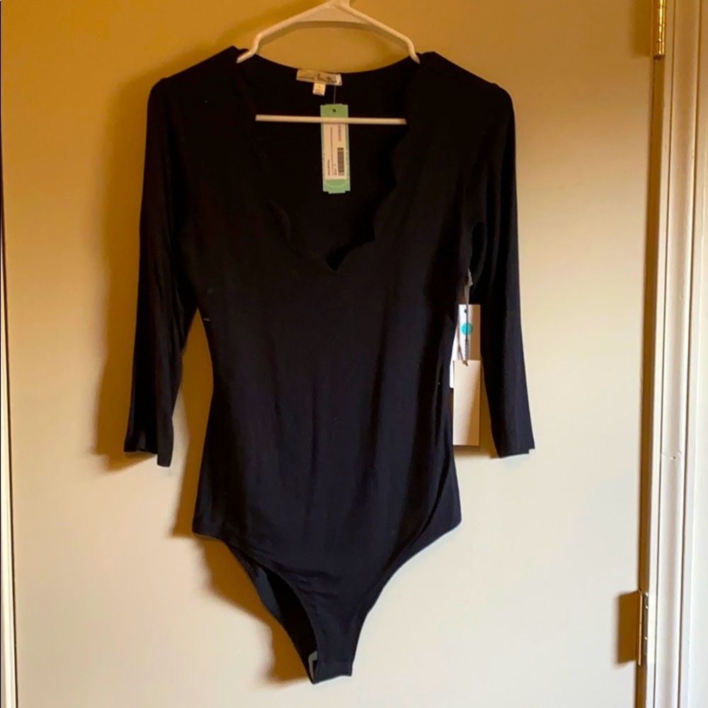 Nine Britton scallop neck bodysuit